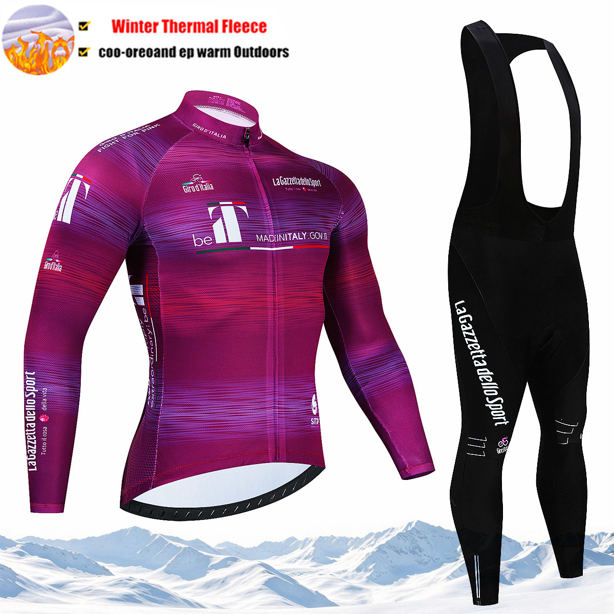 Cycling Bib Shorts - Ensemble de cyclisme Tour de l'Italie