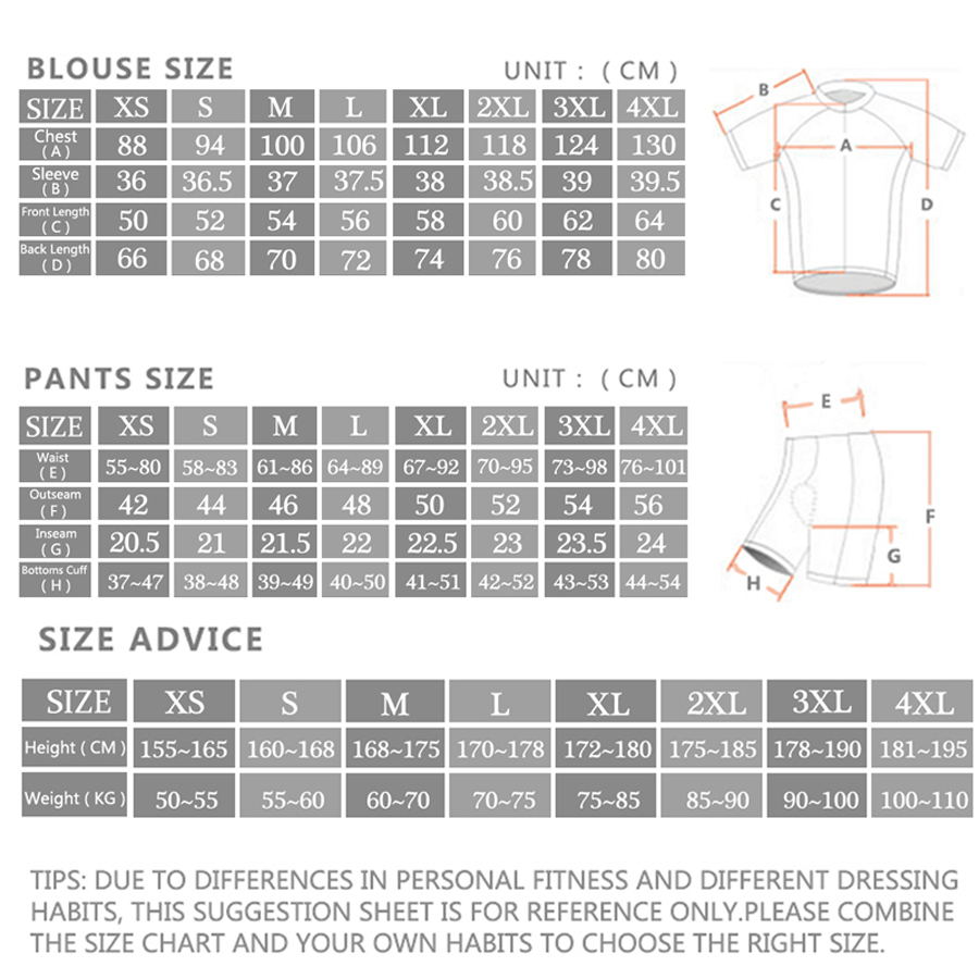 Ensemble de vêtements de cycli - Cycling Bib Shorts avis et prix